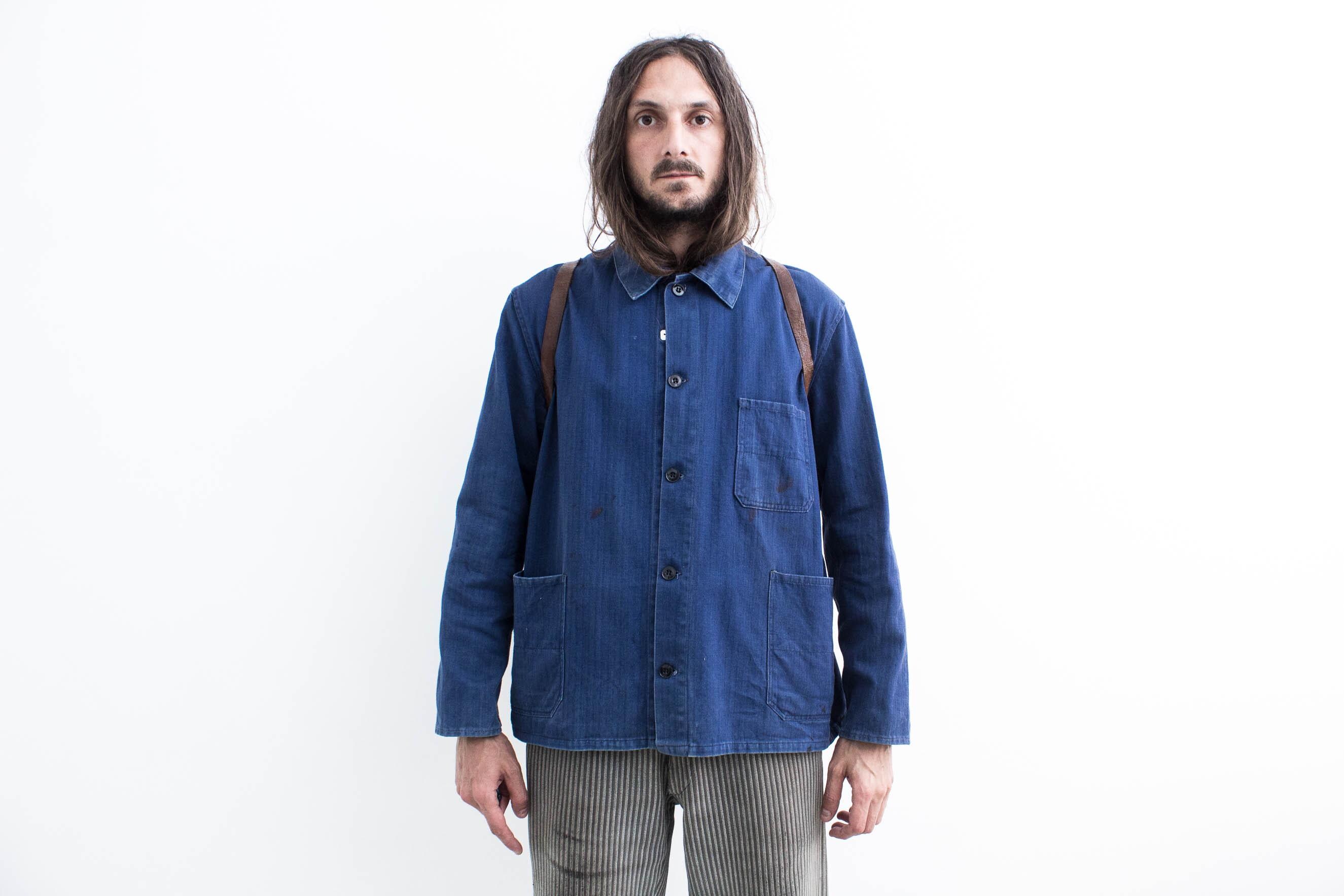 50s Germany blue work jacket hbt ドイツ軍 50s Germany blue work jacket hbt ドイツ軍