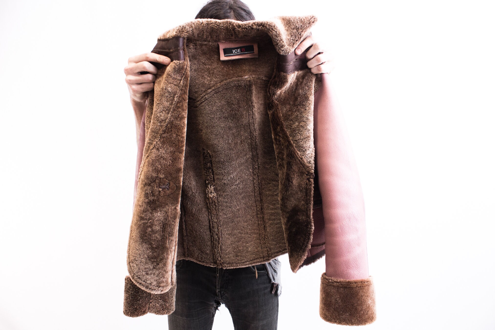 ICEBERG Leather Jacket Puffer Leather Jacket 90s . Designer ICEBERG Leather Jacket Puffer Leather Jacket 90s . Designer