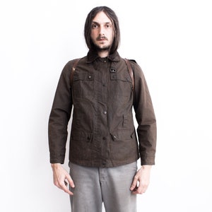 Chaqueta Encerada Marrón Años 80. Chaqueta encerada estilo Moto Belstaff. Chaqueta Trialmaster Wax