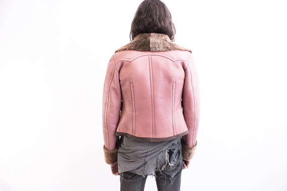 AVIREX ピンク レザージャケット Mサイズ