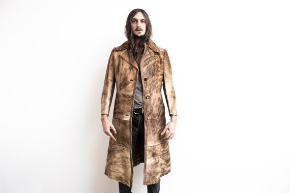 Killer 70s Fur Coat . Genuine Fur Jacket Leather