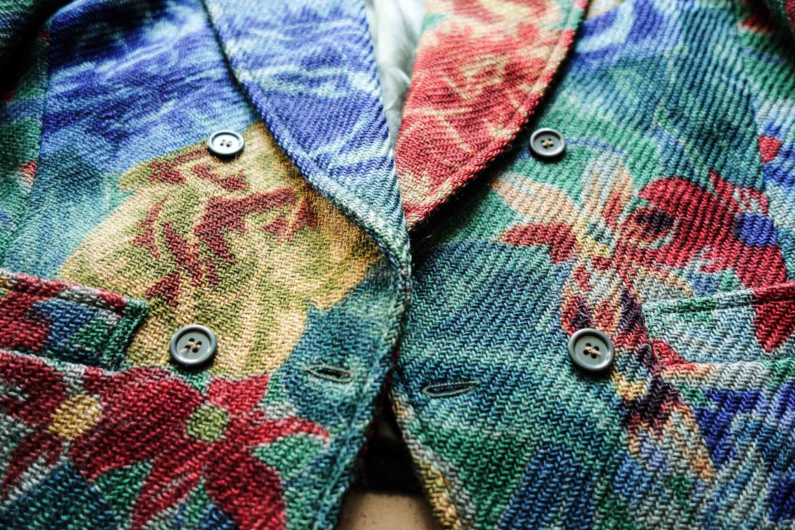 KENZO Botanical Blazer Jacket 1990s . Flower Pattern Designer 
