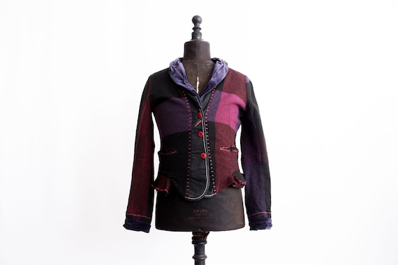 Marithé Francois De Girbaud Patchwork Blazer Jack… - image 1
