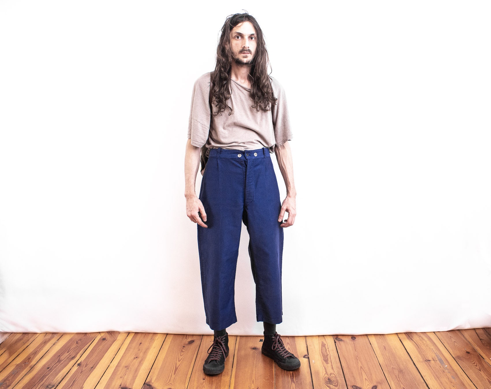 パンツ FRENCH VINTAGE Moleskin work pants One of a kind vintage french moleskin work pants — Satoshi