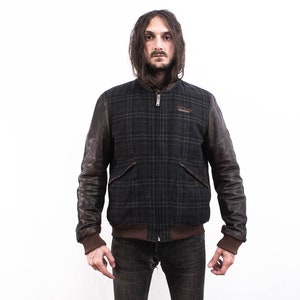 1980s Chevignon Leather Wool Jacket . Varsity Baseball 1980s Chevignon Leather Wool Jacket . Varsity Baseball