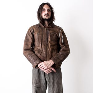 French Pilot Leather Jacket - Etsy