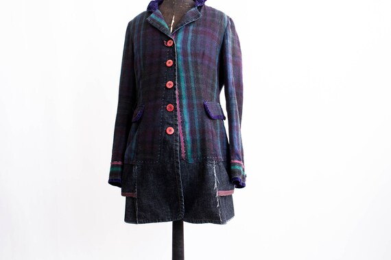 Marithé Francois De Girbaud Patchwork Coat Tim bu… - image 2