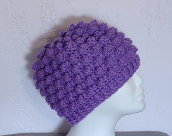 Crossed Popcorn Hat- Crochet- PDF