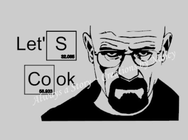 Heisenberg Lets Cook, poster su tela, decorazione per camera da letto, sport, ufficio, camera, regalo, senza cornice, 30 x 45 cm