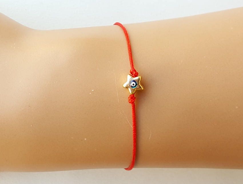 Red String Evil Eye Bracelet, Amulet Protection Jewelry