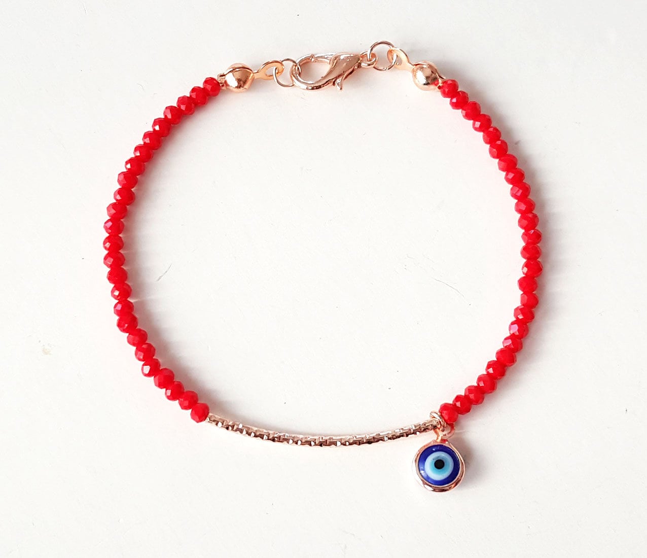 Evil Eye Bracelet Red Bracelet Red Crystal Bracelet Etsy