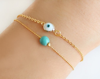 Evil eye jewelry, evil eye bracelet, holiday gift, eye bracelet, dainty bracelet, evil eye charm, arabic, best friend birthday gift