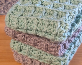 Easy Waffle Stitch Dishcloth-Quick and Easy Crochet Pattern-Crochet Dishcloth Pattern-Crochet Pattern for Beginners