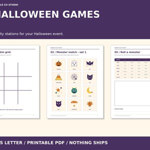 Trunk or Treat Games, 5 Halloween Activity Stations with Instructions (Printable PDF)