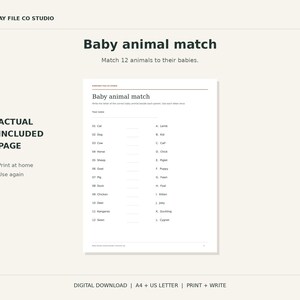Baby Shower Games Printable Bundle, 7 Neutral Activities and Answer Keys
