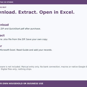 Household Budget Excel Spreadsheet, Monthly Income and Expense Tracker with Spending Plan