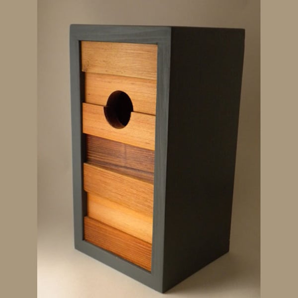 Birdhouse, modern minimalist- The Ebb and Flow