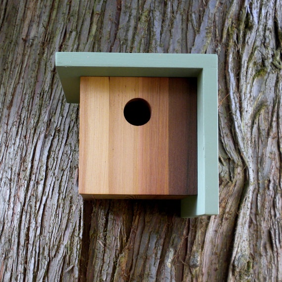 Vogelhuisje minimalistisch juiste hoek - Etsy
