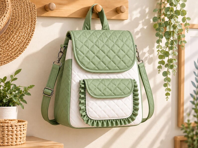 Mini Backpack Sewing Pattern PDF, Quilted Backpack Pattern, DIY Small ...