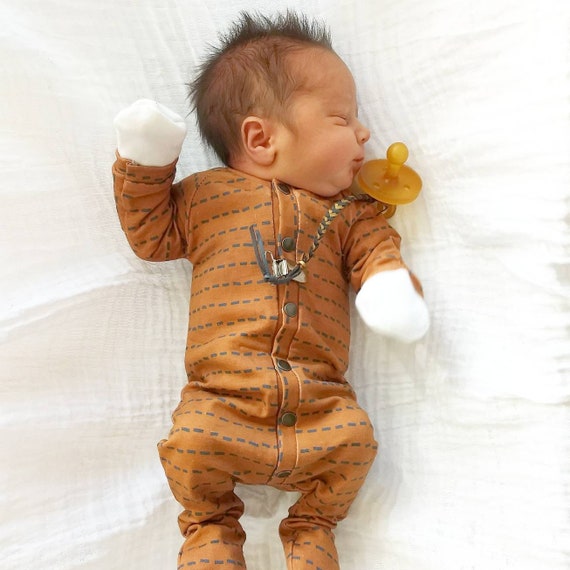 rust baby romper