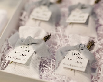 Bridesmaid Proposal Gift Set – Lavender Sachet Favors, Brooklyn Made