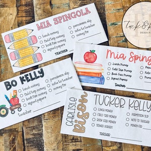 School Money Envelope | Back to School Envelope
