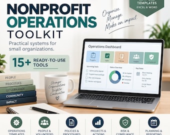 Nonprofit Operations Toolkit | Organization Management System | Policies, Trackers & Operations Templates (Digital Download)