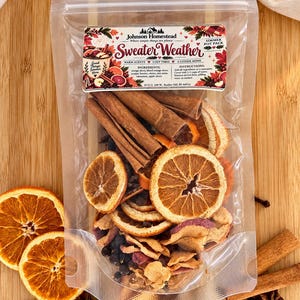 Sweater Weather Simmer Pot Kit | Fall Stovetop Potpourri | Cozy Autumn Home Fragrance | Handmade Fall Gift