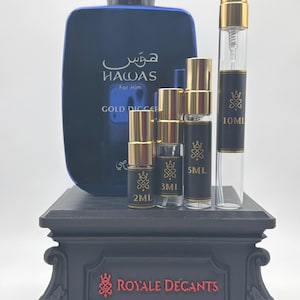 Hawas For Him Gold Digger (Rasasi) | Hand-Filled Perfume Sample | 2ml 3ml 5ml 10ml Travel Spray