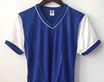 vintage russell athletic softball shirt mens size small deadstock NWOT 90s made in USA