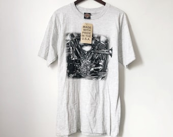 vintage harley-davidson motocicleta camiseta hombre tamaño XL deadstock NWT 90s hecho en EE.UU.