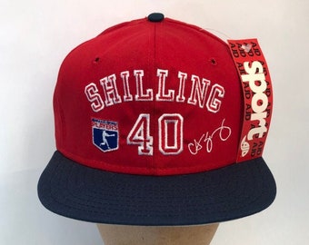 vintage curt schilling philadelphia phillies snapback hat AJD deadstock NWT adult OSFA 90s made in usa