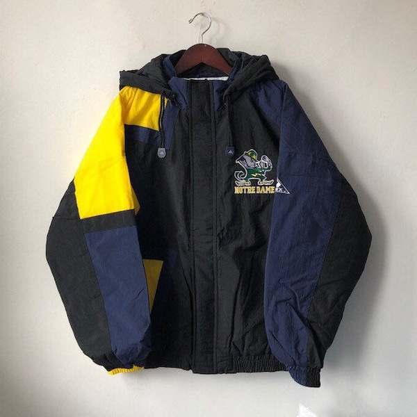 vintage notre dame combats irlandais apex une veste manteau cadavres d'animaux NWT mens taille XL 90s