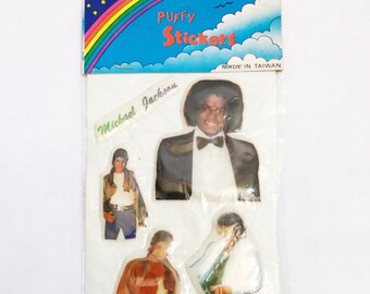 vintage michael jackson thriller era puffy stickers deadstock NIP 80s