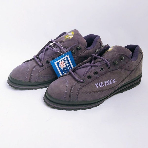 vintage minnesota vikings eastport sneakers mens size 8 deadstock NIB 90s