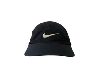 vintage nike black mesh adjustable panel cap adult OSFA 90s