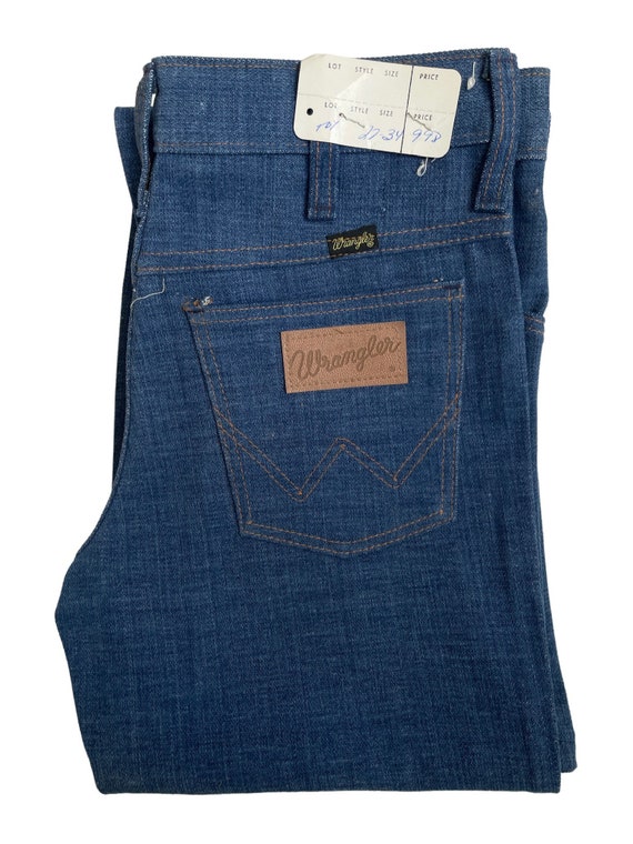 vintage wrangler medium wash flare jeans size 27x… - image 2