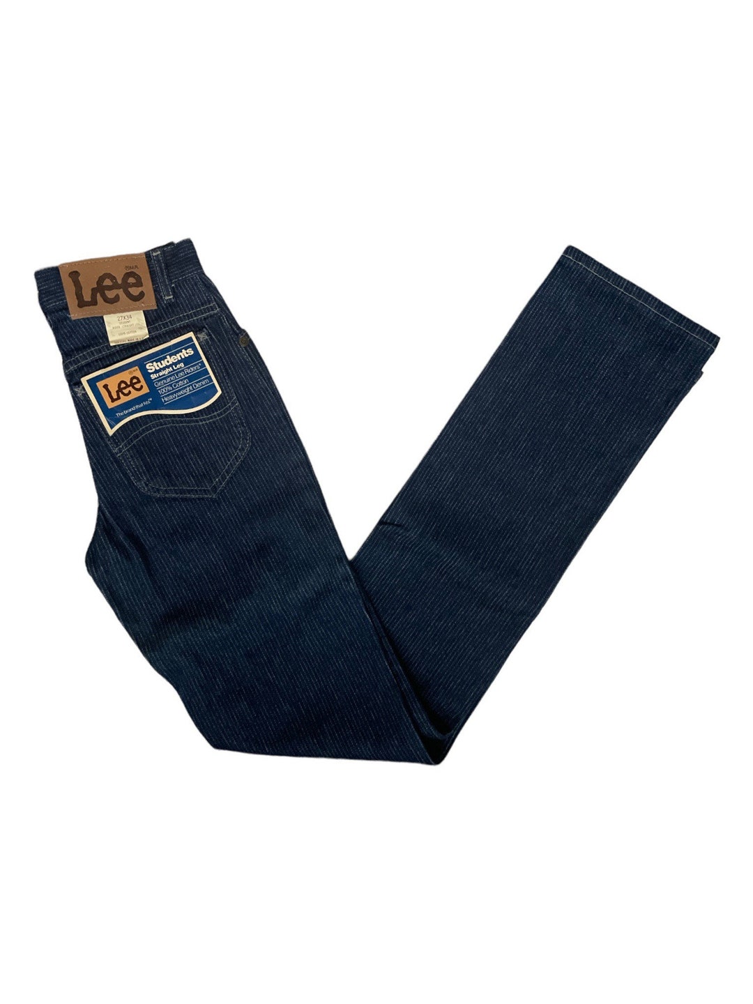 Vintage Lee Railroad Stripe Jeans Straight Leg Size 27x34 - Etsy