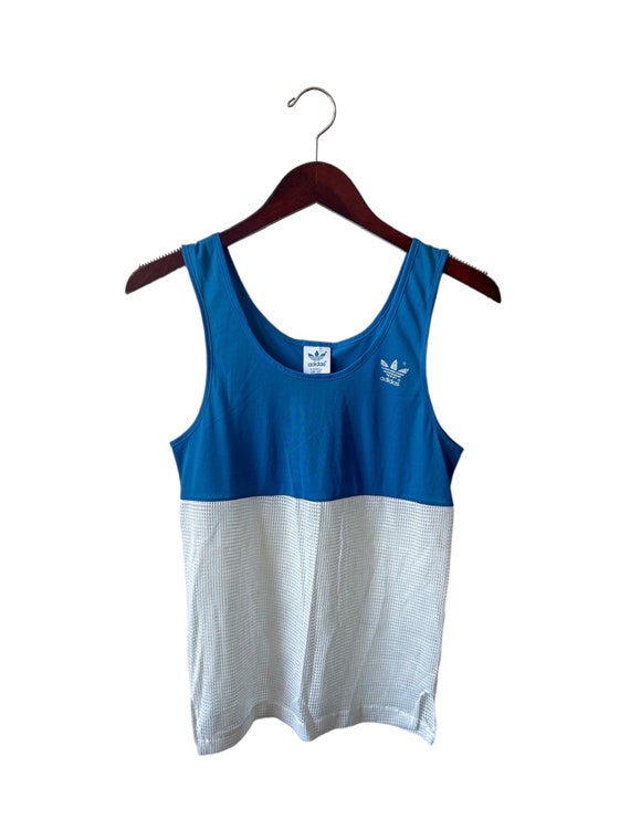 vintage adidas nylon mesh tank top mens size XS d… - image 1