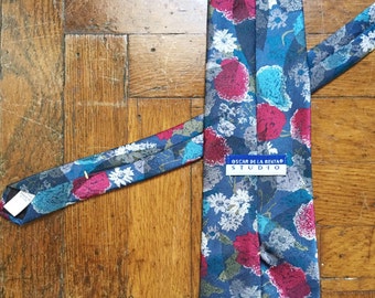 vintage oscar de la renta silk tie 90s