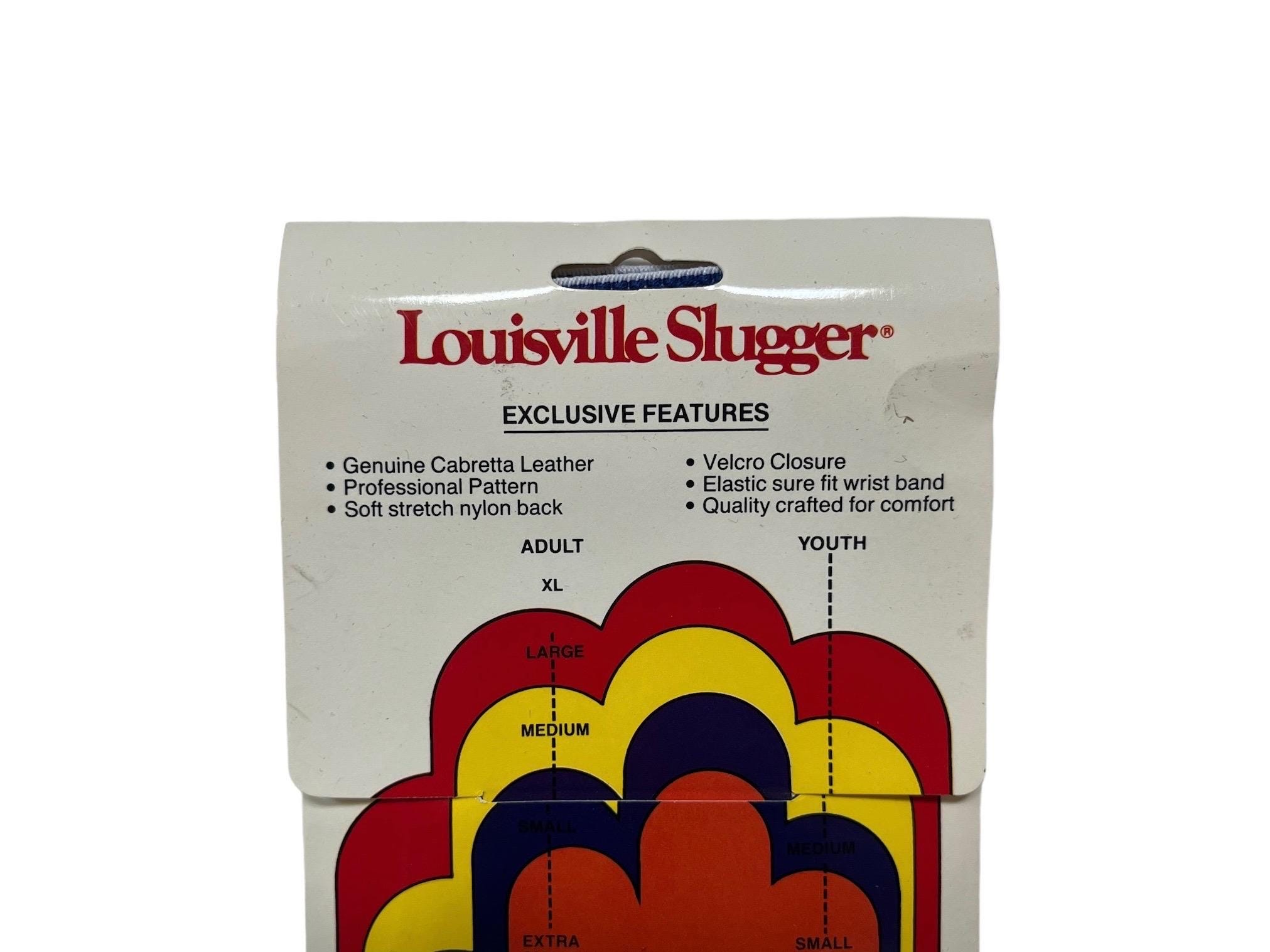 Gant De Baseball Vintage Louisville Slugger - Taille Grand, Rouge, Cuir