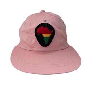 vintage africa leather patch soft body hat cap adult OSFA deadstock NWOT 90s