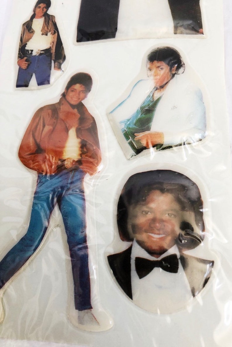 vintage michael jackson thriller era puffy stickers deadstock NIP 80s