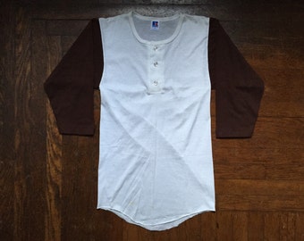 vintage russell athletic baseball tee men&#39;s size small deadstock NWOT 90s made in USA