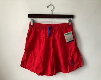 Vintage 90s Umbro Shorts Red Satin 