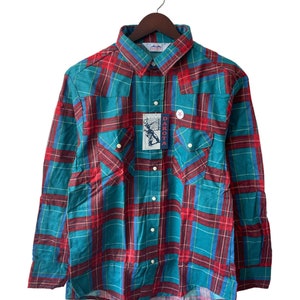 vintage five brother dakota plaid flannel shirt mens size 2XL deadstock NWT 80s made in USA