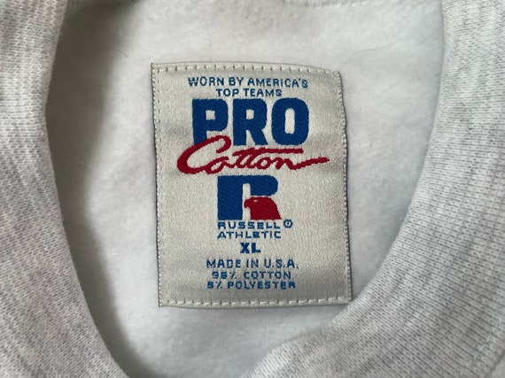 vintage russell pro cotton crewneck sweatshirt me… - image 5