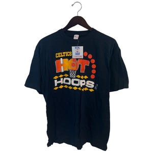 vintage chalk line boston celtics graphic t-shirt mens size large deadstock NWT 90s made in USA nba