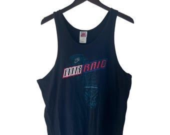 Camiseta de baloncesto Nike Air Raid vintage para hombre, talla grande, años 90, fabricada en EE. UU.