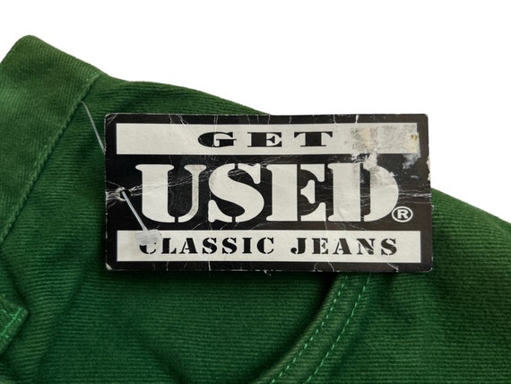 vintage get used green jeans mens size 31 deadsto… - image 3